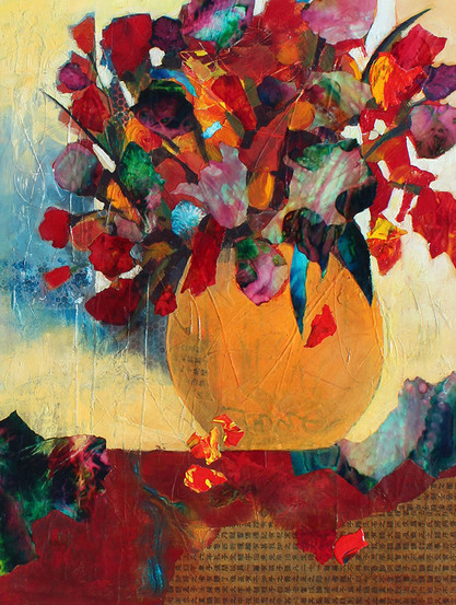 Floral painting by Jan Murray
